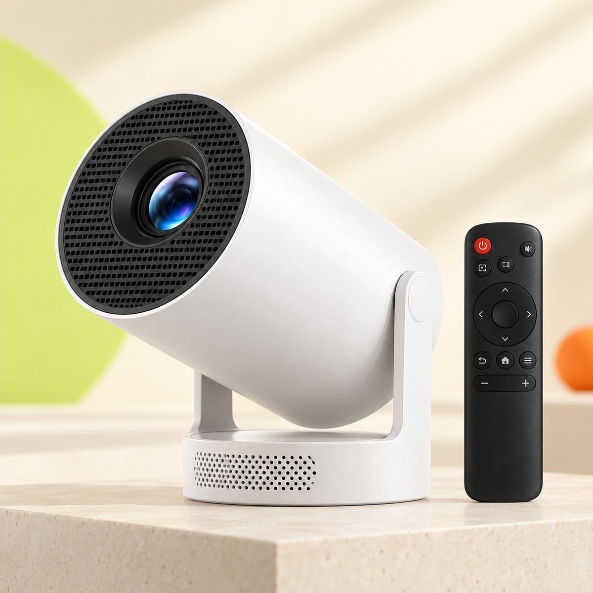 HY300 Pro+ blanc avec enceinte 5 W intégrée et télécommande