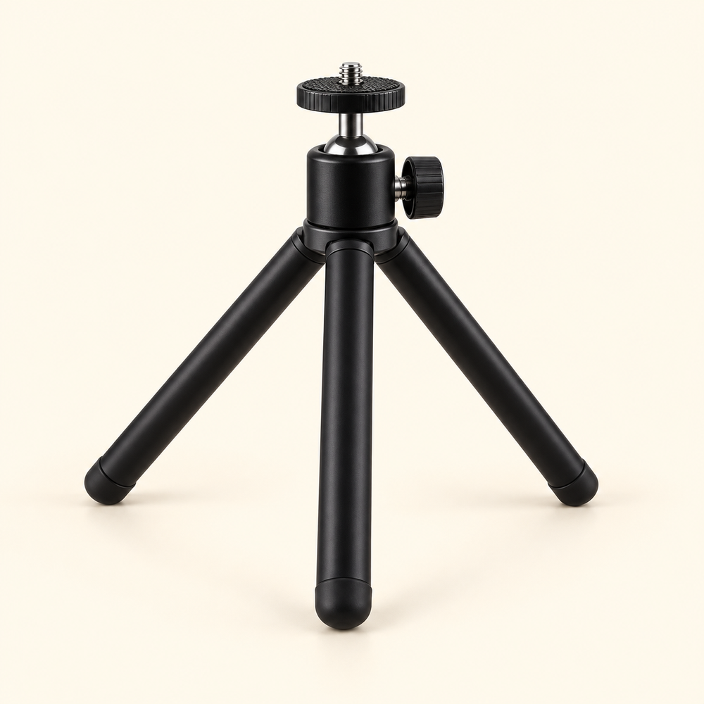 Mini-trépied noir de table orientable pour vidéoprojecteur