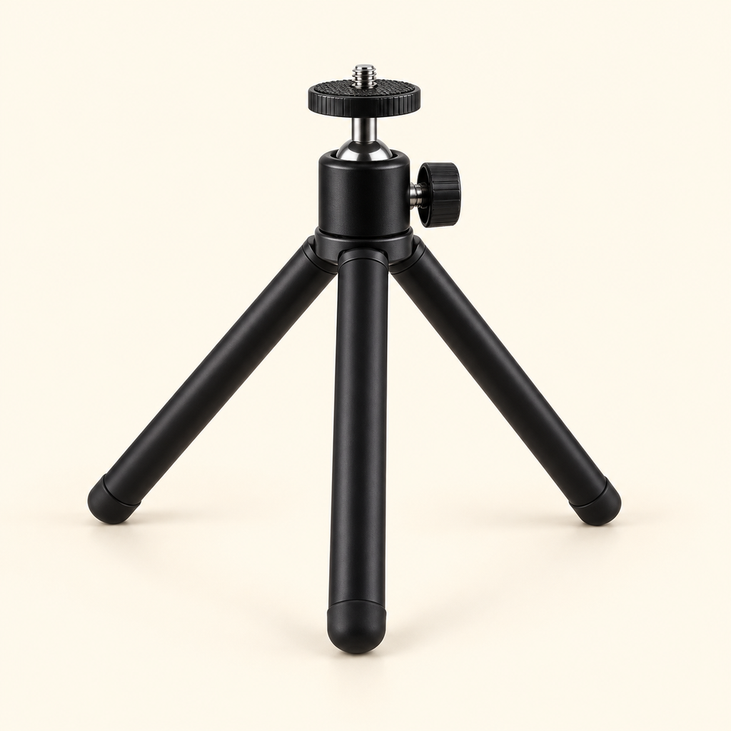 Mini-trépied noir de table orientable pour vidéoprojecteur
