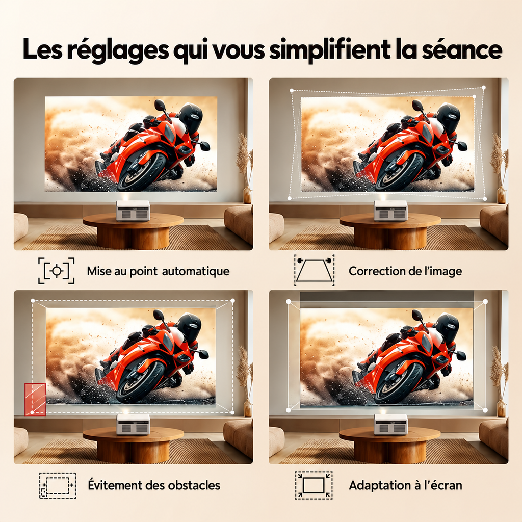 MOOD Cinema — réglages automatiques — en français