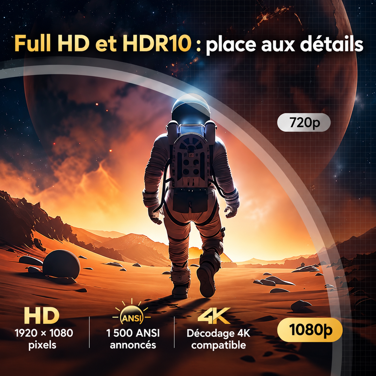 MOOD Cinema — Full HD, HDR10 et décodage 4K — en français