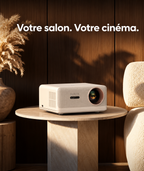 MOOD Cinema — vue avant et côté dans le salon — en français