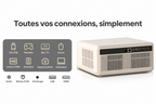 MOOD Cinema — vue arrière détaillée et connectique — en français