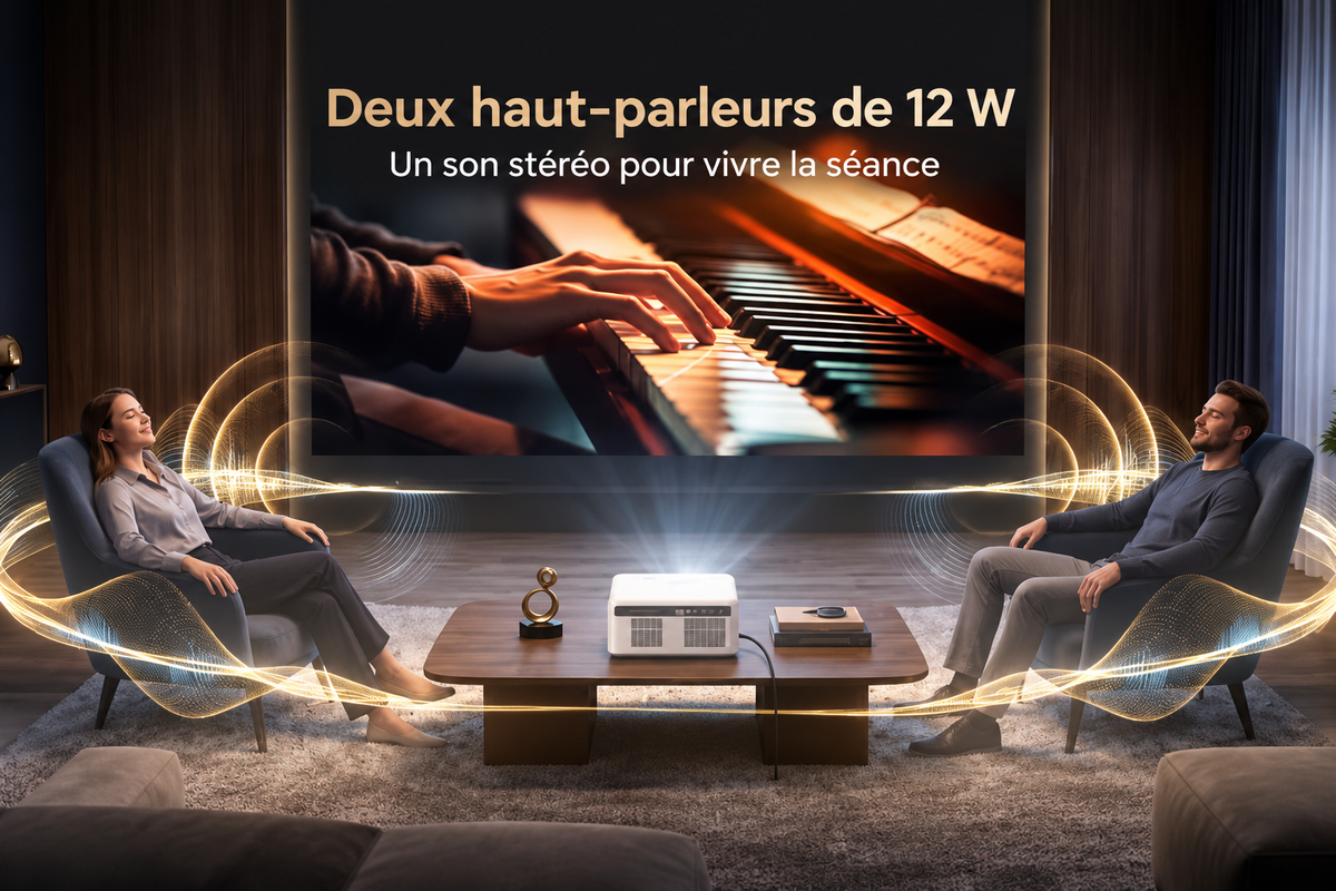 Son stéréo intégré du MOOD Cinema