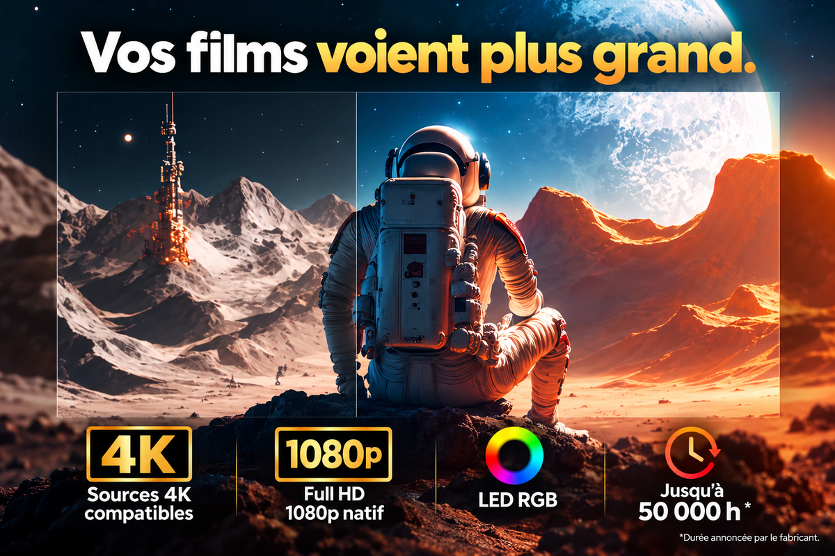 MOOD Go — image Full HD native, sources 4K compatibles — en français